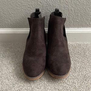 Brown Suede Booties